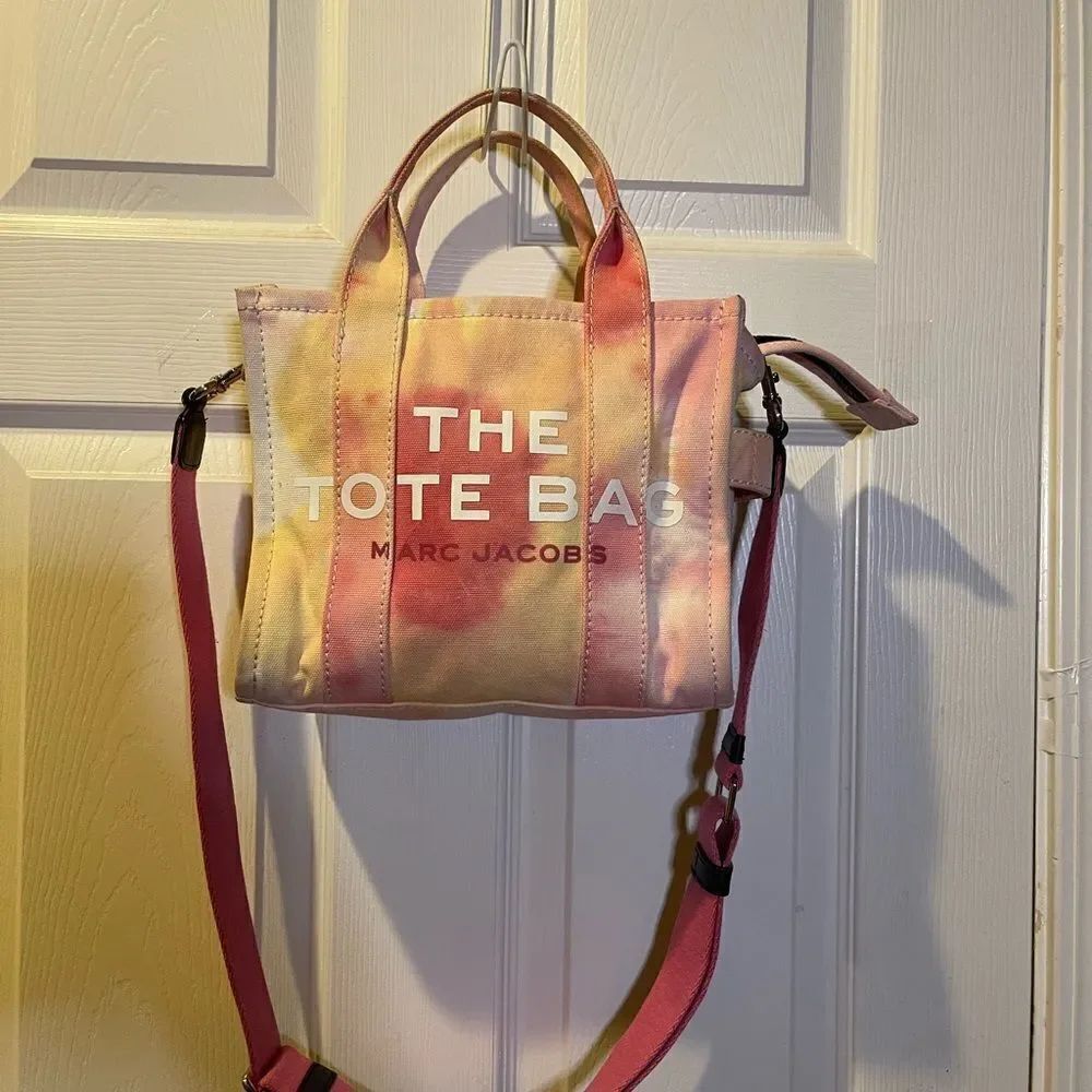 Marc Jacobs Tie-Dye Mini Canvas Tote Bag with Crossbody Strap
